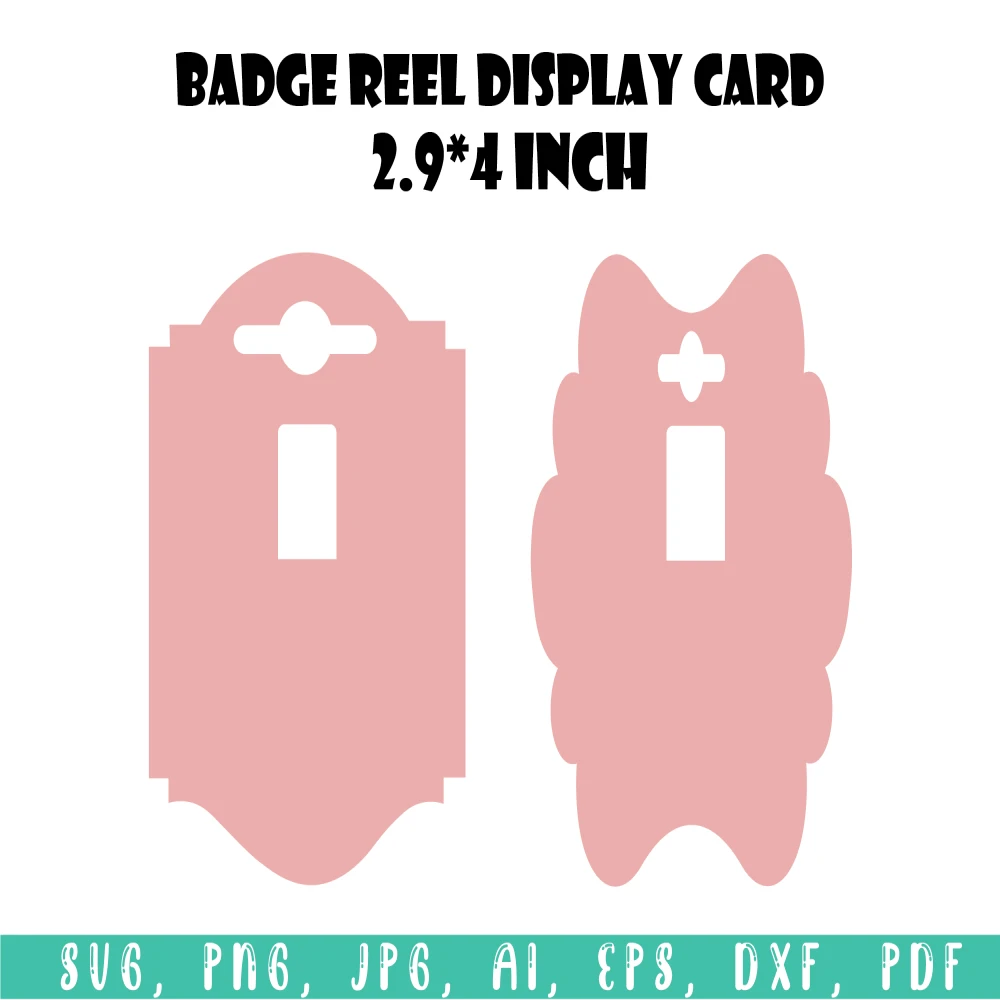 Badge Reel Display Card Template SVG Cricut Cut File